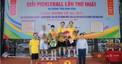 CLB Doanh nghiệp – Doanh nhân Họ Dương tỉnh Thanh Hoá đạt giải nhất Giải Pickleball