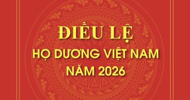 Điều lệ Họ Dương Việt Nam năm 2026